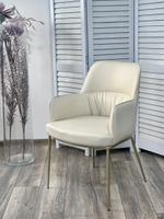 Стул М-City DISAUR Бруно (Bruno) Молочный Milk T1-02, Экокожа, Шампань