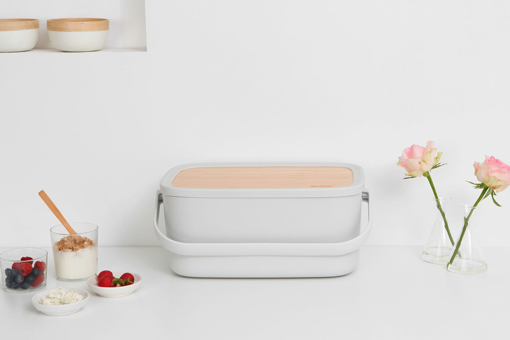 Хлебница Brabantia Nic светло-серая 128288