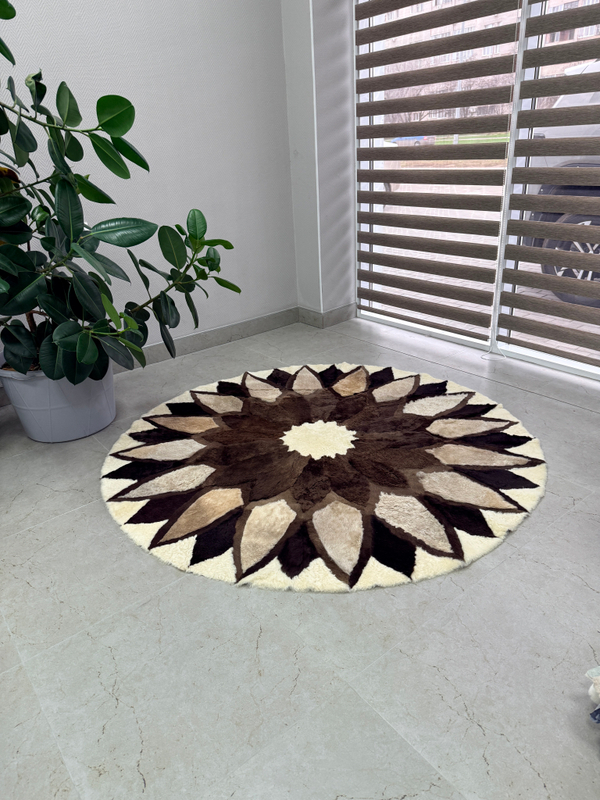 Ковер шкура натуральная овчина меховой