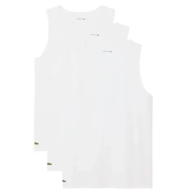 Мужская теннисная футболка Lacoste Cotton Undershirts 3-Pack - white