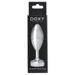 Серебристая анальная втулка 10,5см Doxy Butt Plug Smooth DXBPSSM