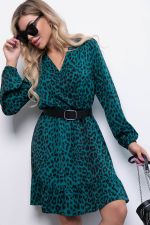 Платье "Мелания" (лео/грин) П7036 LT Collection