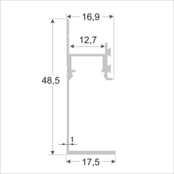 Алюминиевый теневой профиль с подсветкой ПО-196 2700 мм