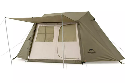 Палатка Naturehike Village 5.0 4-местная, алюминиевый каркас, снежная юбка, зеленая