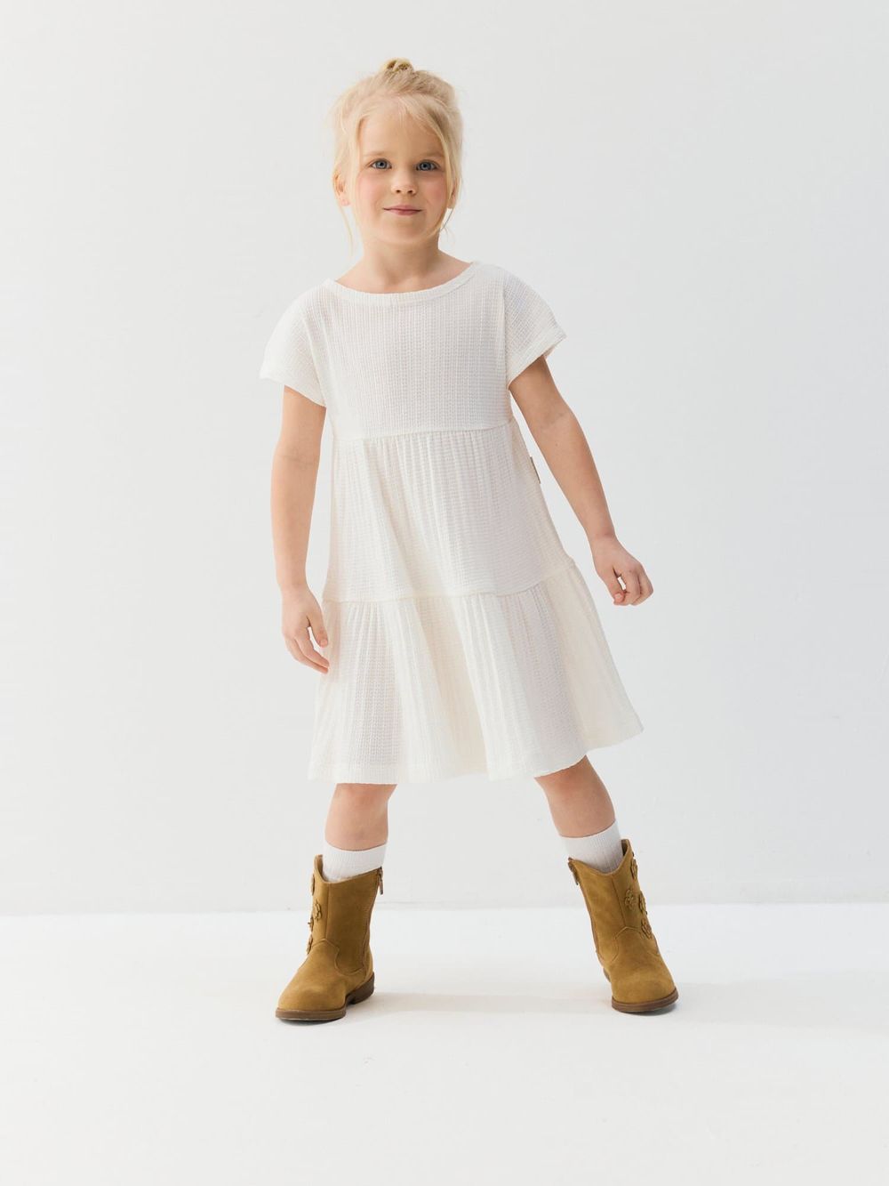 Платье с воланами "Тофу"