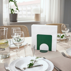 IKEA SKOGSRÖR  (ИКЕА СКОГСРÖР)  -  Держатель для салфеток, темно-зеленый, 13x12 см
