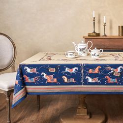 СКАТЕРТЬ "PASSAGE" 140Х300СМ ,БЕЖЕВЫЙ,100% ХЛОПОК С ПРОПИТКОЙ,ТВИЛ