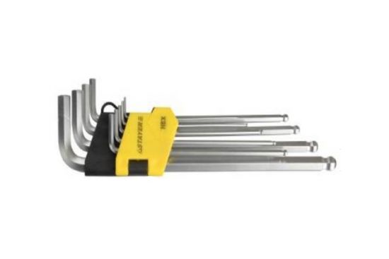 Ключи имбусовые НАБОР длинные, пластик держ 9 пред