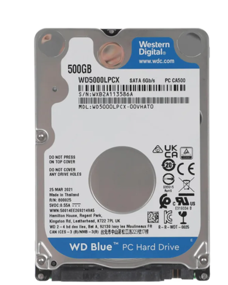 Жесткий диск Western Digital WD Blue Mobile 500 ГБ 2,5″ (WD5000LPCX)