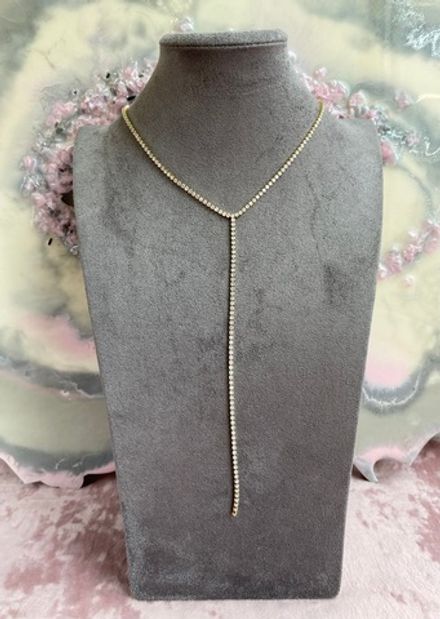 Колье со стразами 2мм, сталь