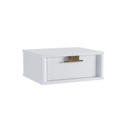 Тумба прикроватная подвесная «Бридж» белый лак