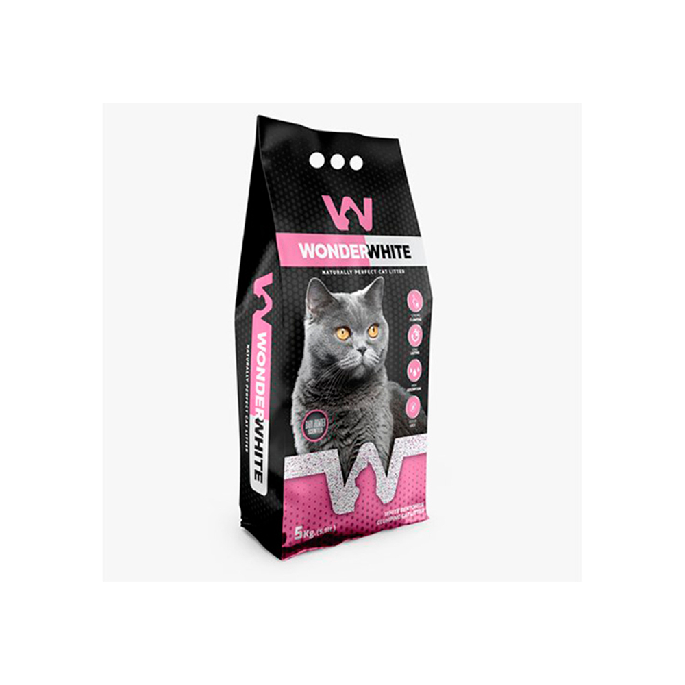 Наполнитель Wonder White Baby Powder комкующийся c ароматом детской присыпки, 5 кг