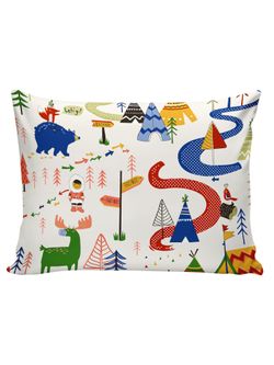 Постельное белье Сказка "Эскимосики/Орнамент" евро Наволочка 50х70 см 2 шт Простынь на резинке 180х200 см Пододеяльник 200х215 см, перкаль