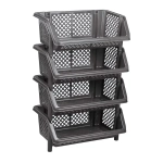 Этажерка для хранения Эконом 4-х секцион. цвета в ассортименте