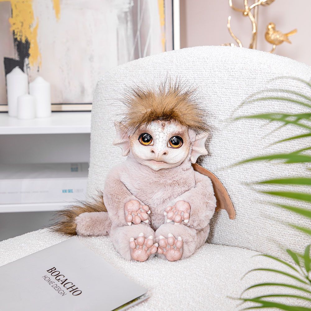 Игрушка мягкая Дракон Бэби Мистик Светло-коричневый