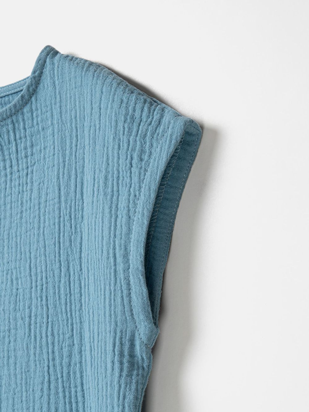 Рубашка муслиновая без рукавов "Деним"