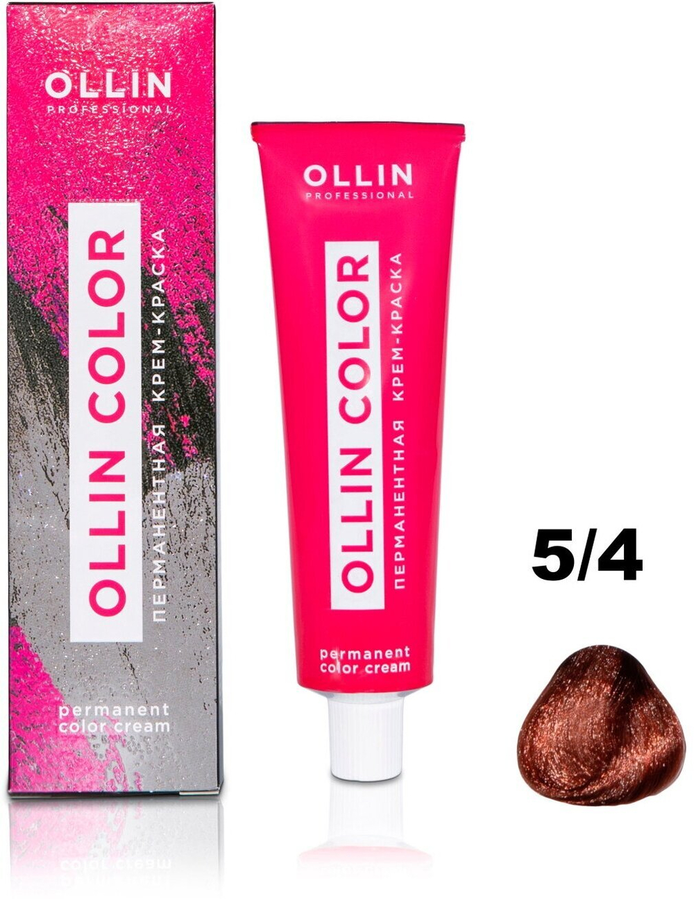 OLLIN COLOR 5/4 светлый шатен медный 60мл Перманентная крем-краска для волос