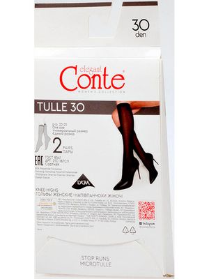 Гольфы с тюлевым эффектом Tulle 30 Conte, 2 пары