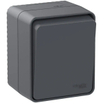 ATLASDESIGN PROFI IP54 О/У 1-клавишный ПЕРЕКЛЮЧАТЕЛЬ, сх.6, 10АХ, АНТРАЦИТ