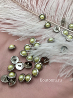 Пуговицы Шан. Жемчуг серебро лимонные