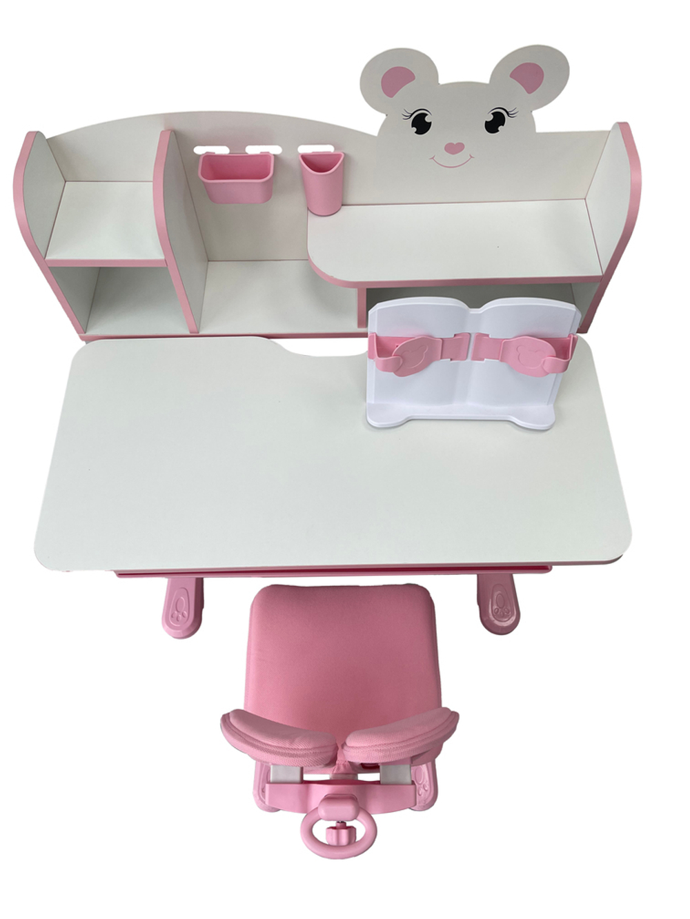 Комплект растущей детской мебели Fundesk Carezza парта + стул + выдвижной ящик + подставка + полка