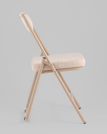 Стул складной Джонни рогожка бежевая каркас бежевый