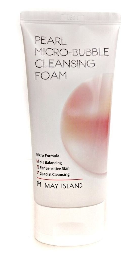 May Island Мягкая пенка для умывания с жемчугом  Pearl Micro-Bubble Cleansing Foam