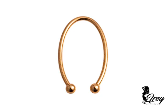 Украшение для купальника, "подкова", 58 мм, Греция, розовое золото