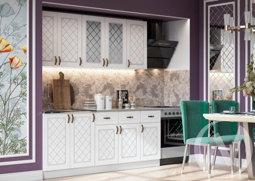 Кухня Ирина 2;0м (белый/белый матовый/антарес)