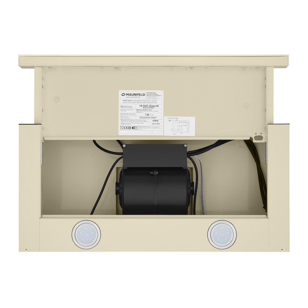 Встраиваемая вытяжка Maunfeld VS Fast (Glass) 60 Beige