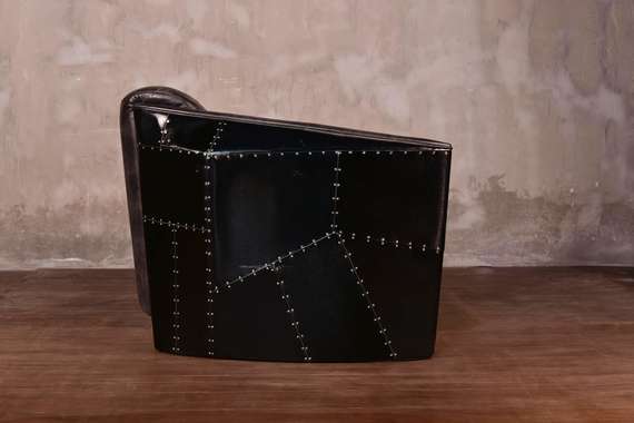 Кресло RS114, черная кожа