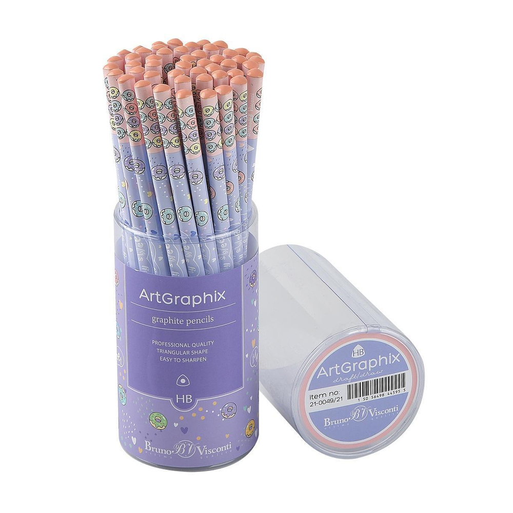 Карандаш ч/г НВ "ArtGraphix. Zefir. My Sweet. Пончики" (BrunoVisconti)