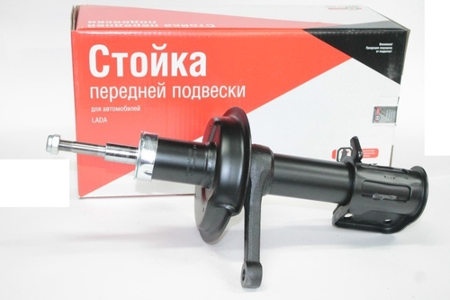 Стойка /1118/ передняя левая масл. (под коническую пружину) 03-03 (ОАТ)