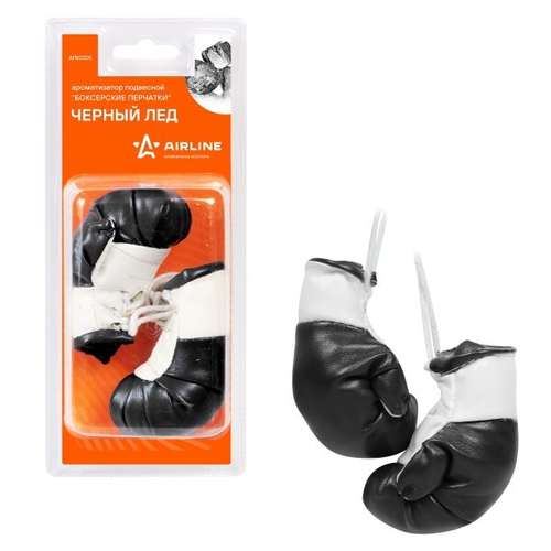 Ароматизатор подвесной  Боксерские перчатки  черный лед (AIRLINE)