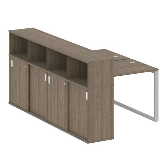 Метал Систем Рабочая станция с шкафом-купе на О-образном м/к БО.РС-СШК-4.1 Т