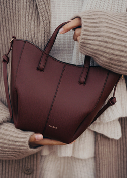 POLENE СУМКА CYME TOTE NANO, ВИШНЕВЫЙ