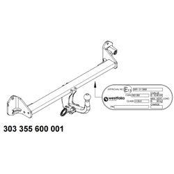 Фаркоп Westfalia 303355600001 для BMW X1 F48 2015- / 2ER F45/F46 2014-(паспорт и сертификат в комплекте)(без электрики)