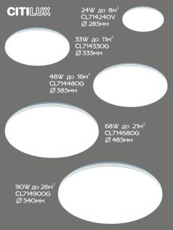 Citilux Симпла CL714330G RGB Люстра светодиодная с пультом