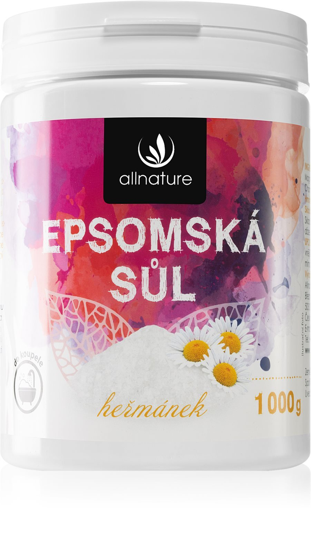 Allnature Epsom salt Chamomile - соль для ванны /   1000  g  / GTIN 8595674600097