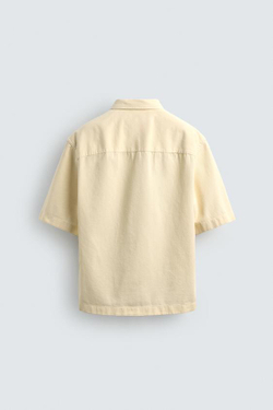 ZARA КУРТКА-РУБАШКА С ВЫШИВКОЙ, ЖЕЛТЫЙ