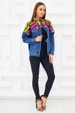 LIGVIANNI Джинсовая куртка Denim Jacket Zebra