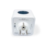 Сетевой фильтр RocketSocket GN1204 4 розетки Euro + 2 USB, 16А, белый