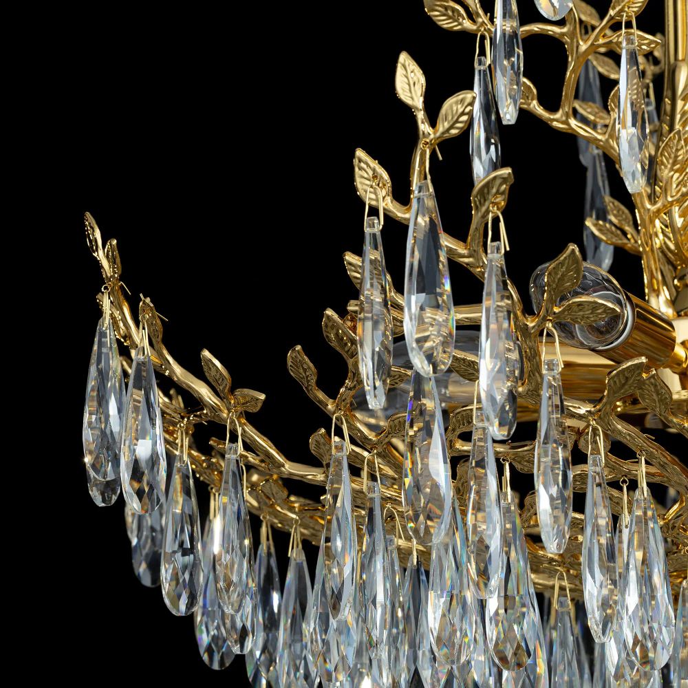 Citilux RITZ CL310082 Люстра хрустальная подвесная Золото