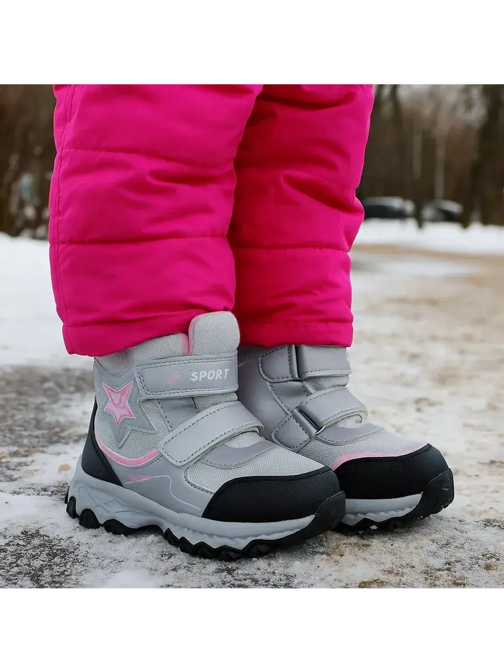 Детские зимние непромокаемые ботинки для девочки.