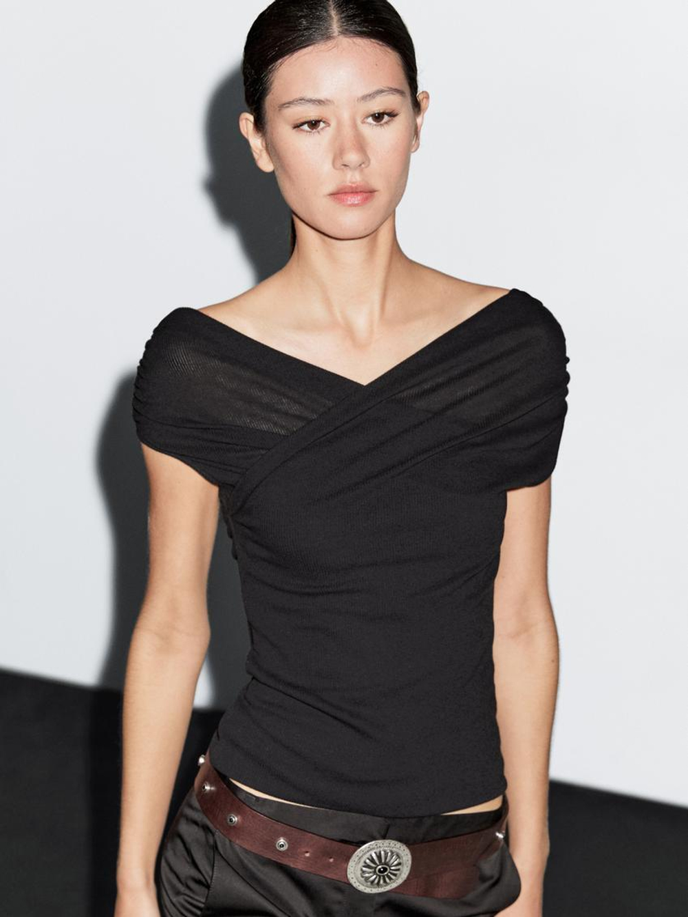 Massimo Dutti Топ без рукавов, черный