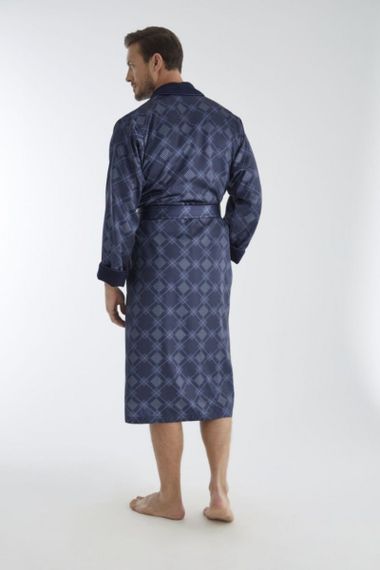 Халат  мужской шелк махра 8050 синий Nusa Турция