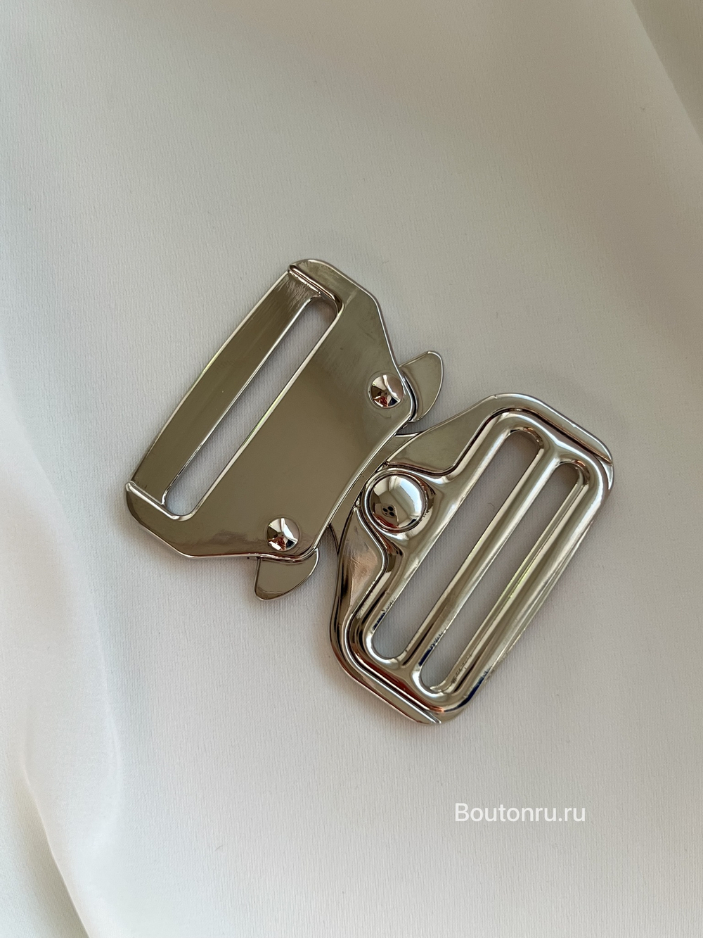 Застежка фастекс "Кобра" металлическая серебристая