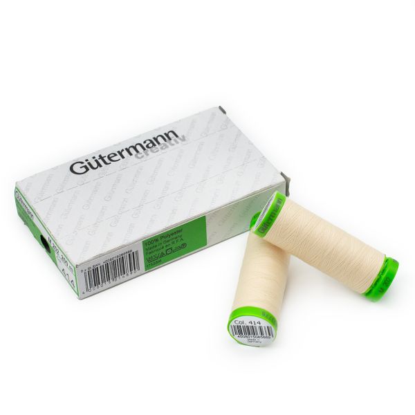Нитки для тонких тканей Gutermann Extra Fine 150 (200 метров), 5 кат. | 414 св.кремово-бежевый