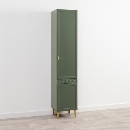 Марион шкаф-пенал 16.333.01 Дымчатый зеленый / Олива шагрень