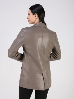 Кожаная куртка демисезонная блейзер